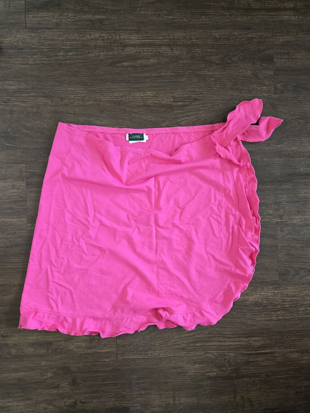 Vintage 90s Ralph Lauren One Piece Ruffle Swimsuit And Matching Sarong Set - Picture 8 of 11